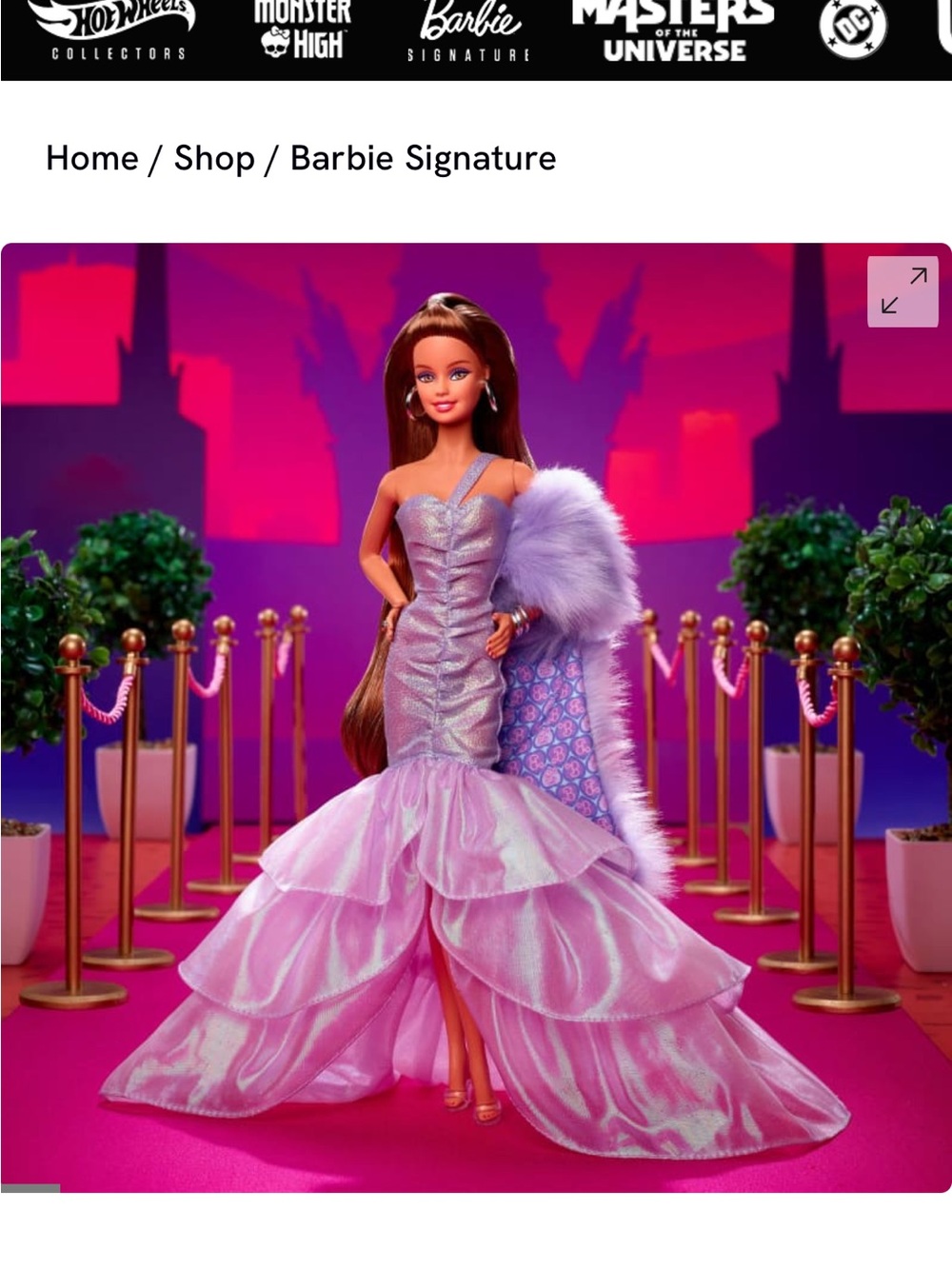 Barbie Signature Lavender Daydream with Faux-Fur Stole NRFB Gala Collection #2